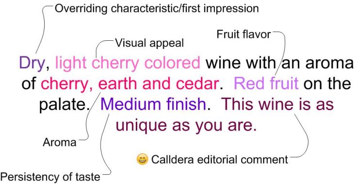 Calldera wine description
